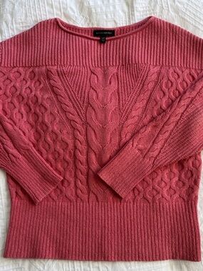 Banana Republic Rose Cable-Knit Scoop Neck Sweater